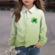 thumbnail image 5 of Blusa y camisa de manga larga con cuello vuelto para niños, camisa informal de moda para niños y niñas, camisa de manga larga con estampado del Día de San Patricio, camisa de manga larga con cuello vu, 5 of 7