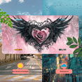 thumbnail image 5 of 1 Pcs 2D Flat License Plate Covers & Frames, Heart with Black Wings For Decorative Front, Waterproof For Decoration Aluminum License Plate Covers & Frames Cover For Men Women, 12" X 6", 5 of 7
