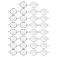 thumbnail image 1 of Unique Bargains Plateaux Pendentifs, Lot de 30 Plateaux Ronds en Acier Inoxydable 316 de 20mm Base Pendentifs avec 2 Anneaux, 1 of 6
