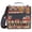 Moose Silhouette, variant on 3 Ring Zipper Binder with Shoulder Strap Waterproof Trapper Keeper 2 Inch D-Ring 500 Sheets Capacity Colorful Marble