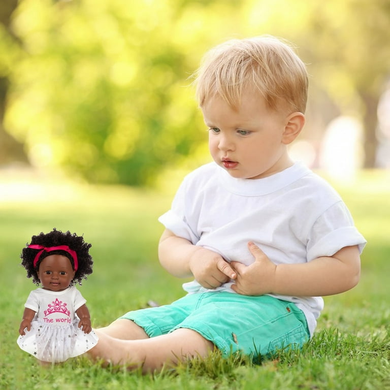 12 Preemie Full Body Silicone 28cm girl boy Black Doll Lifelike Mini Reborn  Doll Surprice Children Anti-Stress - AliExpress