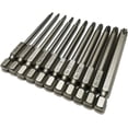 thumbnail image 3 of Brocas Torx de seguridad, 11 piezas, vástago hexagonal de 1/4 pulgadas, 3 pulgadas de longitud, juego de brocas para destornillador con cabeza Torx de acero S2 (11 piezas de cabeza Torx de 7, 3 of 5
