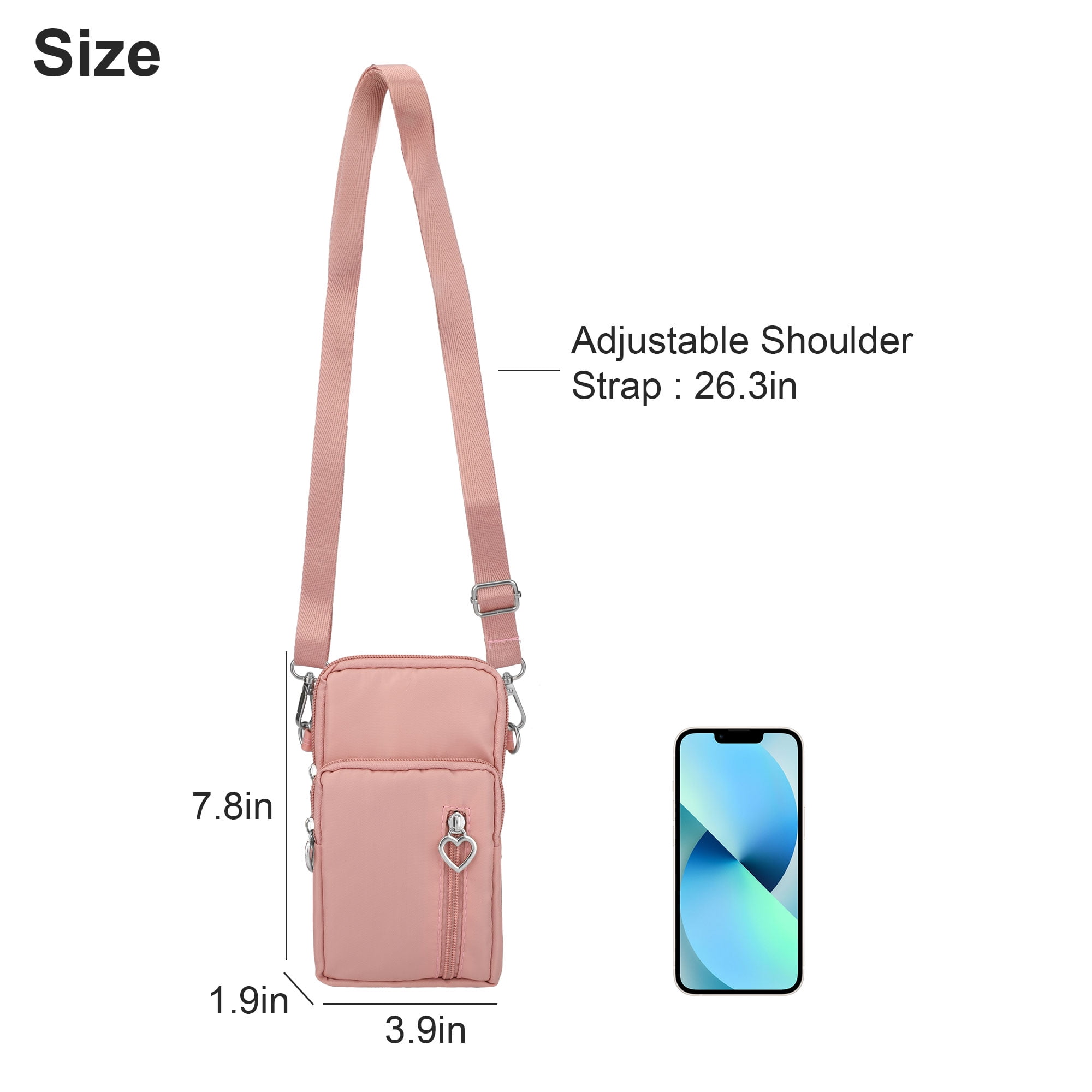 Crossbody Cell Phone Purse for Women, TSV Cellphone Bags, PU Leather Lightweight Travel Shoulder Bag, Small Handbag Phone Purses Wallet with Card