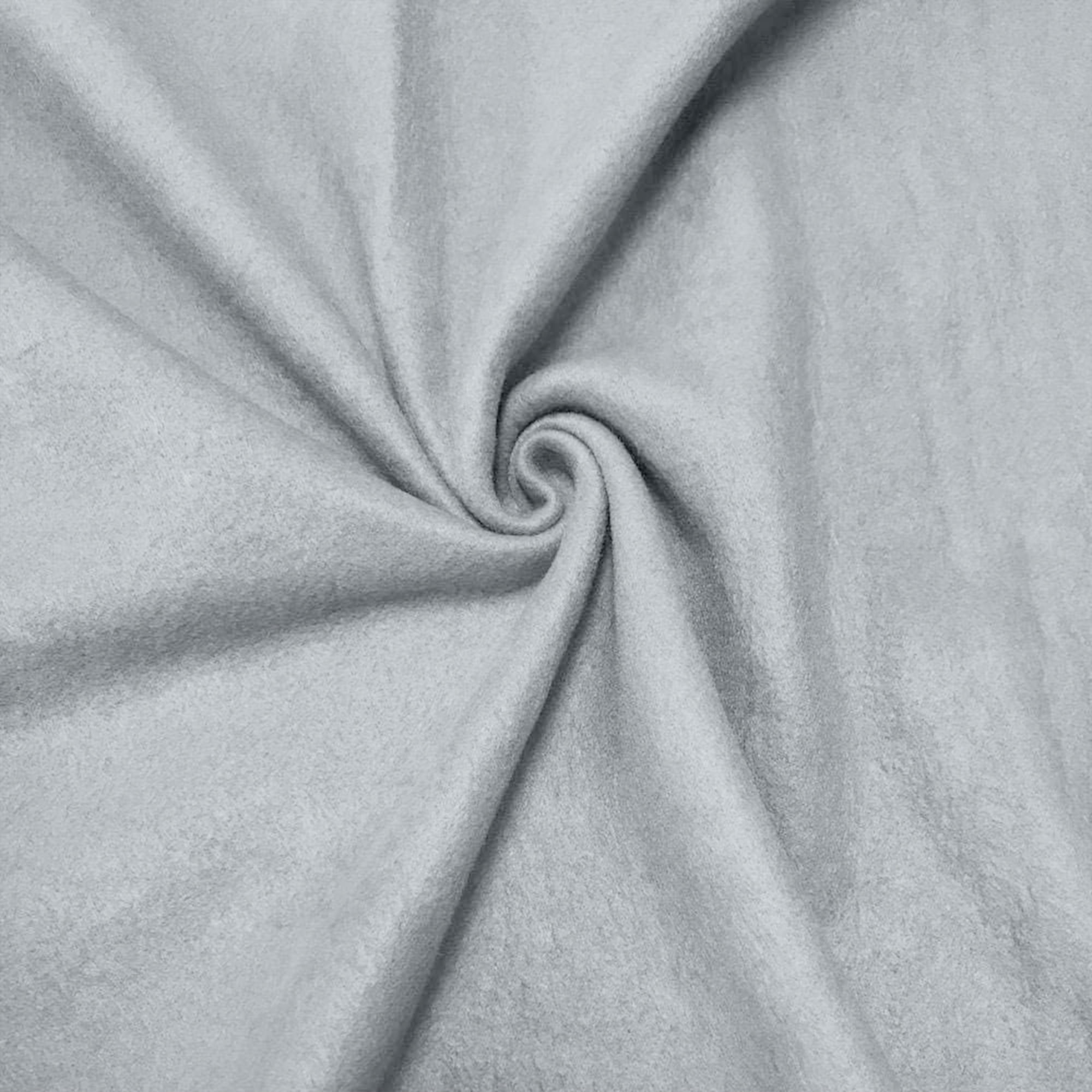 Mainstays 1.5 Yards 100% Polyester Brushed Fleece Solid, Light Gray, 60" Wide for Crafts
