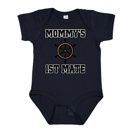 

Inktastic Mommy 1st Mate Sailing Outfit Gift Baby Boy or Baby Girl Bodysuit