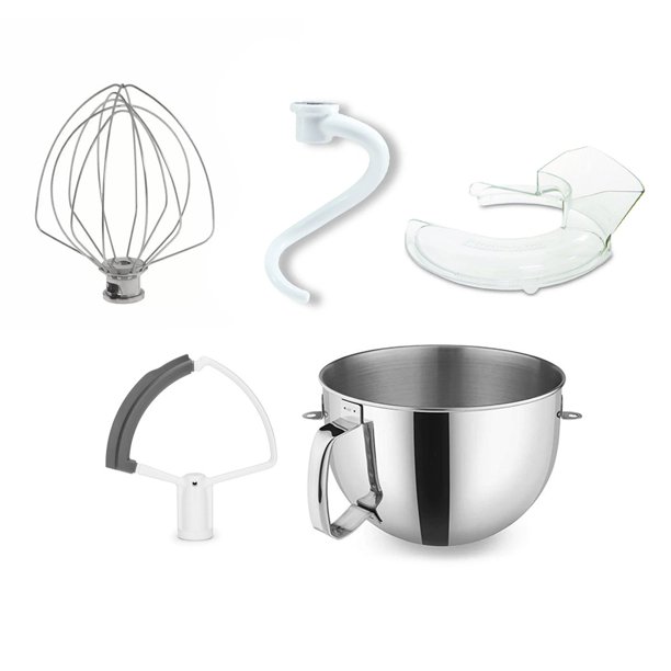 KitchenAid 6-Quart Stainless Steel Bowl + Flex Edge Accessory Pack