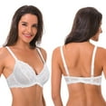 thumbnail image 6 of Curve Muse Semi-Sheer Balconette Underwire Lace Bra and Scalloped Hems (2 Pack)-BLACK,WHITE-48DD, 6 of 7