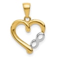 thumbnail image 1 of 14K Yellow Gold Infinity Design Heart Pendant, 1 of 4