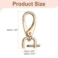 thumbnail image 2 of Uxcell 2pcs Detachable Snap Hook Swivel Clasp 3/8" Metal D-Rings Clasp, Light Gold, 2 of 7