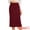 Claret, variant on DARING DIVA Women's Ribbed Knit Stretchy Slit Midi Skirt XL Dark Gray