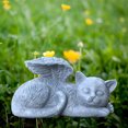 thumbnail image 1 of Design Memorial Cat Pet Angel Estatua honoraria Lápida, 12 cm, poliresina, piedra antigua, 1 of 2