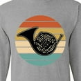 thumbnail image 4 of Inktastic French Horn Retro Music Sunset Long Sleeve T-Shirt, 4 of 5