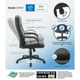 thumbnail image 4 of Boss Office Products CaressoftPlus Vinyl High Back Office Adjustable Executive Chair with Casters, Black, 4 of 9