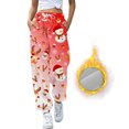thumbnail image 4 of Gibobby pantalones deportivos Mujer Otoño e Invierno Casual moda Navidad divertido impreso cintura elástica pantalones deportivos pantalones casuales (Rojo, XL), 4 of 5
