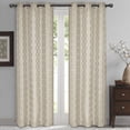 thumbnail image 1 of Pair Willow Thermal-Insulated Blackout Curtain Panels ( Set of 2) - each Panel 42"W x 120"L - Beige, 1 of 6