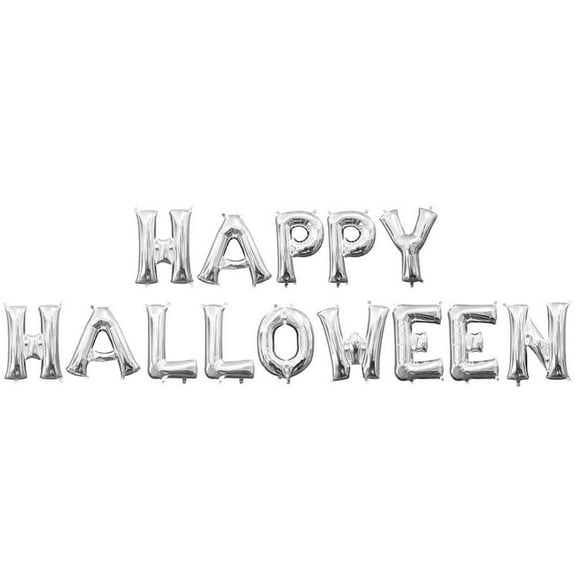 16 inch Happy Halloween - Anagram Letters Kit (Air-Fill Only) Foil Mylar Balloon - Party Supplies Decorations