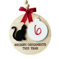 Christmas Decoration Lover Gift Pet Owner Silhouette Wearing Santa Hat