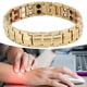 thumbnail image 4 of Pulsera magnética de moda para hombres, alivio de la fatiga, Reduce el dolor, cuidado saludable, pulsera magnética dorada, 4 of 10