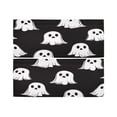 thumbnail image 3 of Black Background Ghost Tier Curtains for Kitchen 57x36 Inch Semi Sheer Light Filtering Half Window Curtains 2 Panels, 3 of 8