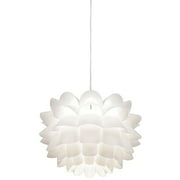 Possini Euro Design White Flower Pendant 19 1/2 Wide Modern Blooming Curved Petals for Dining Room Living House Home Foyer Kitchen Island Entryway