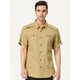 thumbnail image 3 of Camisa cargo caqui para hombre, manga corta, ajuste regular, botones, safari, camisas de trabajo, grande Unique Bargains Camisa, 3 of 6