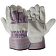 thumbnail image 6 of (2 pack) Hyper Tough Leather Palm Multi-Use Work Gloves, Glacier Gray, 6 of 7