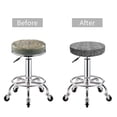 thumbnail image 4 of Cauagu Black Leopard Print Round Stool Covers,Seat Cushion for Round Bar Stool Chair Seat Cover for Bar Round Chair Fits for 12/13/14in Bar Stool Cushion, 4 of 7