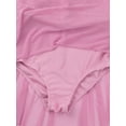 thumbnail image 6 of iiniim Kids Girls Sequins Lyrical Dance Skirt Sweetheart Criss-Cross Back Irregular Ballroom Dress Pink 10, 6 of 7