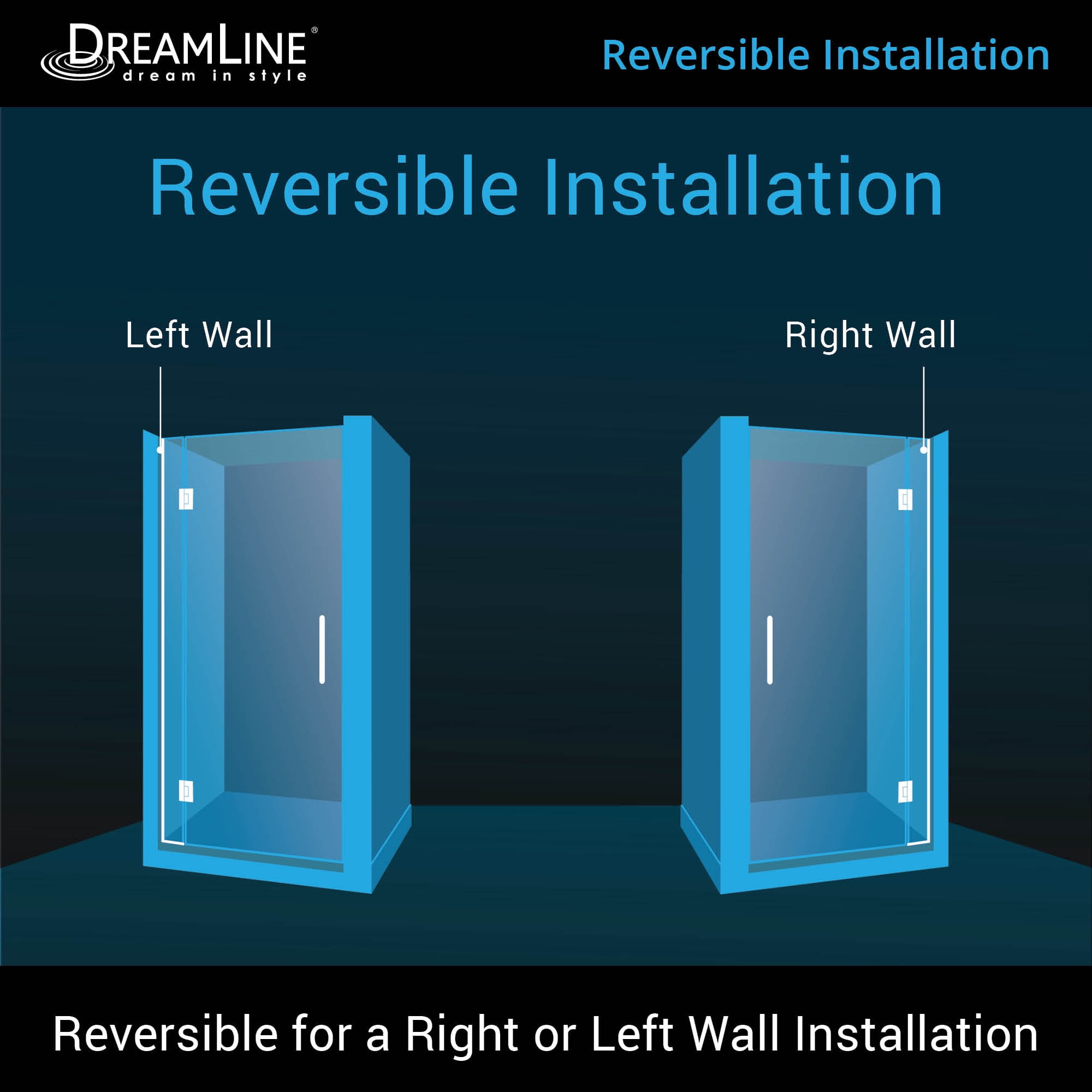 DreamLine Unidoor-X 32 in. W x 72 in. H Frameless Hinged Shower Door in Satin Black