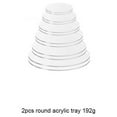 thumbnail image 2 of 2 Pieces Acrylic Cake Disk Portable Washable Transparent Replacement Round Bakery Cupcake Cakes Tray Stand Accessories 19cm, 2 of 9
