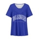 thumbnail image 3 of Blusas de Manga Corta para las Mujeres con Cuello en V Impreso Suéter Casual Top, Blusas para las Mujeres Casual, 3 of 4