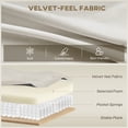 thumbnail image 4 of HOMCOM 3 Seater Sofa,  66.5" Velvet Upholstered Couch with 2 Pillows, Cream, 4 of 10