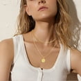 thumbnail image 6 of Personalized Hexagon Initial Necklace for Women Gold Plated Letter Jewelry Gift, 6 of 8