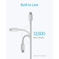 thumbnail image 3 of Anker 2 Pack New Nylon USB C to USB C Cable (3.3ft 60W), PD Type C Charging Cable(Silver), 3 of 7