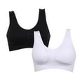 thumbnail image 6 of Lovegab Breathable Underwear Outdoor Sport Yoga Bras Lovely Young Women Seamless Wireless Solid Bra Fitness Bras Tops Light Black S, 6 of 6