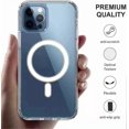 thumbnail image 2 of Funda magnética transparente compatible con MagSafe, ultradelgada, rígida de PC con bordes de TPU suaves, para iPhone 13 Pro Max, funda de 6.7 pulgadas (transparente)., 2 of 5