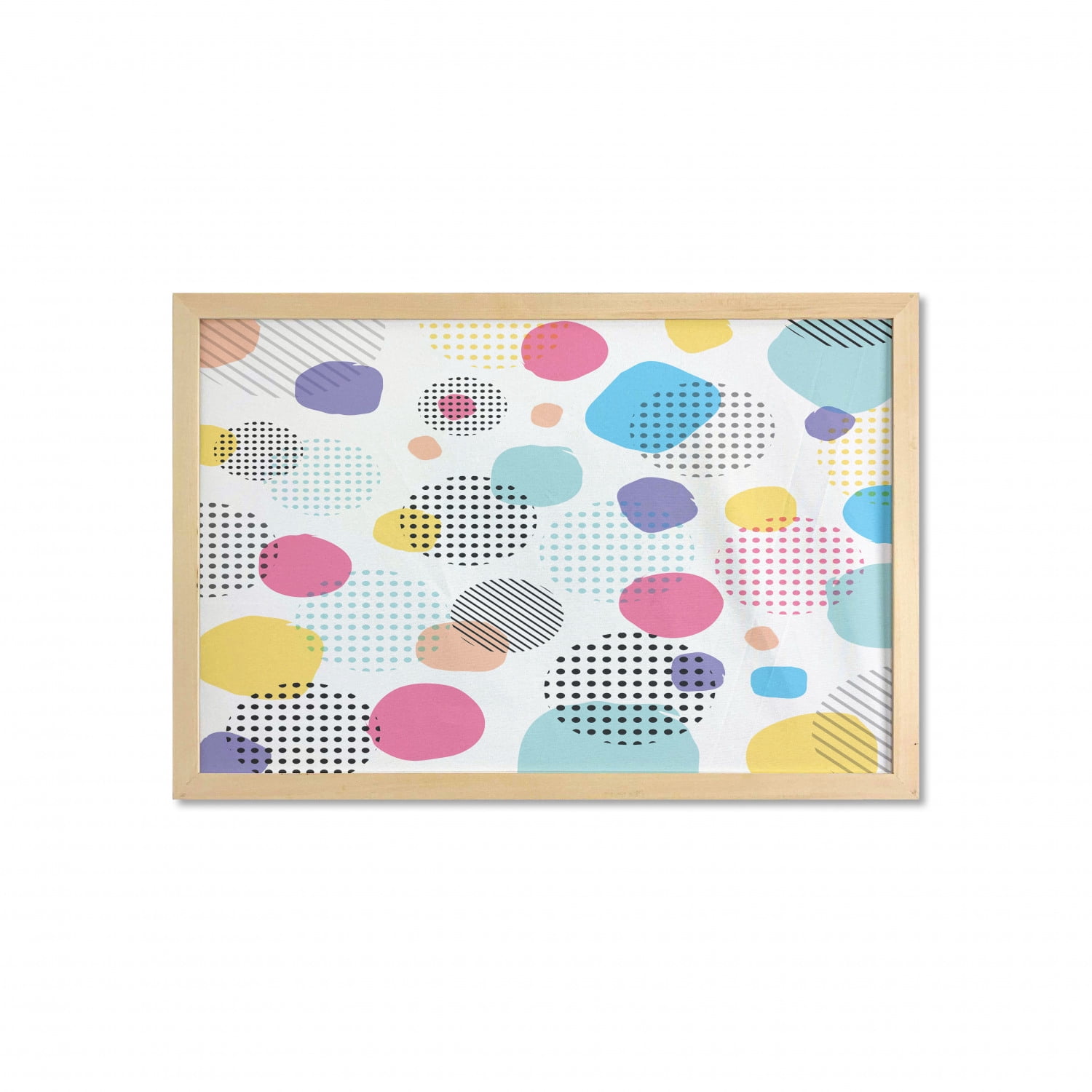 Polka Dot Wall Art with Frame, Colorful Vibrant and Contemporary Print ...