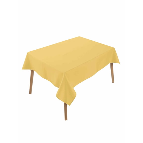 Pure Yellow Table Cloth, Simple Solid Color Waterproof Tablecloth for Rectangle Tables, Reusable Washable Fabric Table Cover for Restaurant Kitchen Dining Tables 60"x102"
