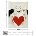 thumbnail image 3 of FCXZI Dogs Heart Durable Soft Flannel Blanket for All Seasons 30*40in, 3 of 7