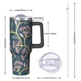 thumbnail image 2 of Modern 40oz Tumbler– Stainless Steel Insulated Tumbler with Handle and Straw, Large Capacity Travel Cup for Hot & Cold Drinks, 2 of 7