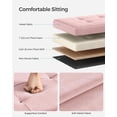 thumbnail image 3 of Reposapiés plegable Storage Ottoman SONGMICS, color rosa gelatina, 3 of 7
