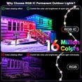 thumbnail image 4 of SuperRGB Permanent Outdoor Lights 50FT, Smart RGBIC Eave Lights, Multiple Scene Modes for Outdoor Decor, IP67 Waterproof for House Roof, Christmas, Holiday, Daily & Pool Party Decor, 4 of 11