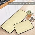 thumbnail image 6 of Yellow Gingham Kitchen Rug Mats 2PCS Non Slip 47" x 20" + 28" x 20" Kitchen Carpet Floor Mat Hallway Rugs Anti Fatigue Doormat Home Decor, 6 of 7