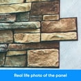 thumbnail image 4 of Smart Profile  3D Wall Panels for Interior Wall Decor Non-adhesive PVC Light Brown Faux Stone Wall Panels 10 Pack(49 Sq ft) Wall Covering Panels for Home and Office  Size (37.7 x 18.5) Inches, 4 of 7