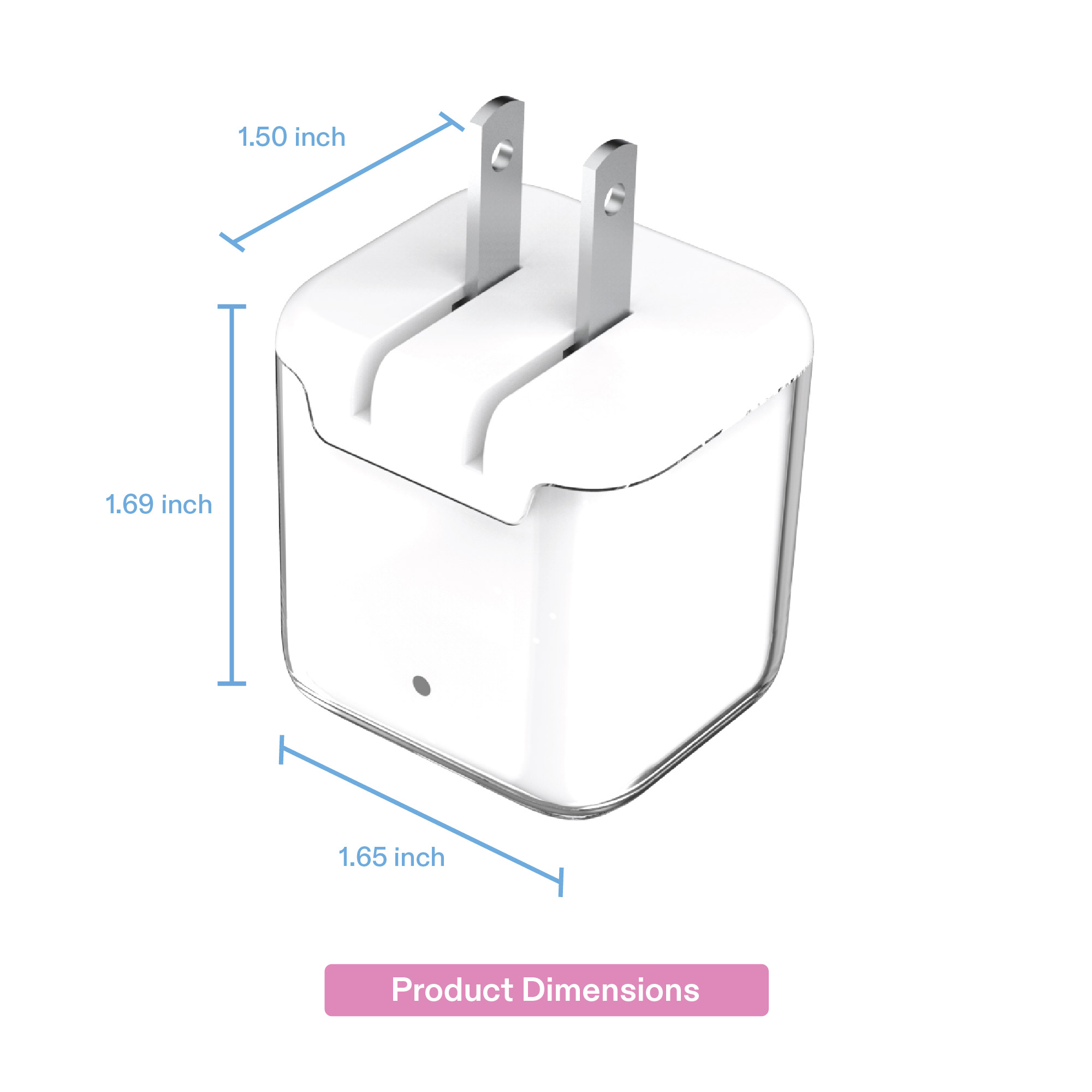 Cargador de pared onn de 32W con doble puerto USB-C y USB-A, carga rápida, certificado USB-IF, enchufe plegable, compatible con iPhone, iPad, AirPods, Samsung Galaxy, Note, Pixel y más - Blanco 5