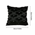 thumbnail image 2 of Halloween Ghost Pillow Covers 18x18 inch Set of 1 White Ghost Throw Pillow Cases Soft Plush Faux Fur Wool Decorative Cushion Case for Sofa Couch Bed Chair Living Room Home Decor, 2 of 5