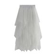 thumbnail image 2 of Falda larga de tul ajustada de cintura alta para mujer, vestido largo de malla con cintura elástica de 80cm, 2 of 2