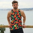 thumbnail image 6 of Gukieu Tomatoes Print Men's Quick Dry Fitness Vest, Round Neck Sleeveless Fitness Bodybuilding Top-X-Large, 6 of 7