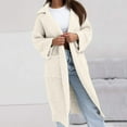 thumbnail image 2 of Ediodpoh Cardigan Sweaters for Women Fall Winter Solid Drop Shoulder Long Cardigan Casual Comfort White L, 2 of 5