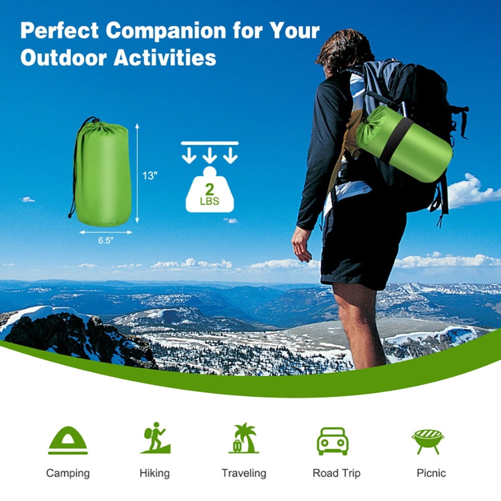 Aimee Lii Inflatable Sleeping Pad with Carrying Bag, Sleeping Pads Compact for Camping Backpacking Hiking Traveling Tent, Green